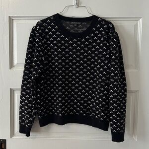 Black and Cream Patterned Women's Sweater